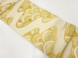 アンティーク　青海波模様織出し袋帯（材料）